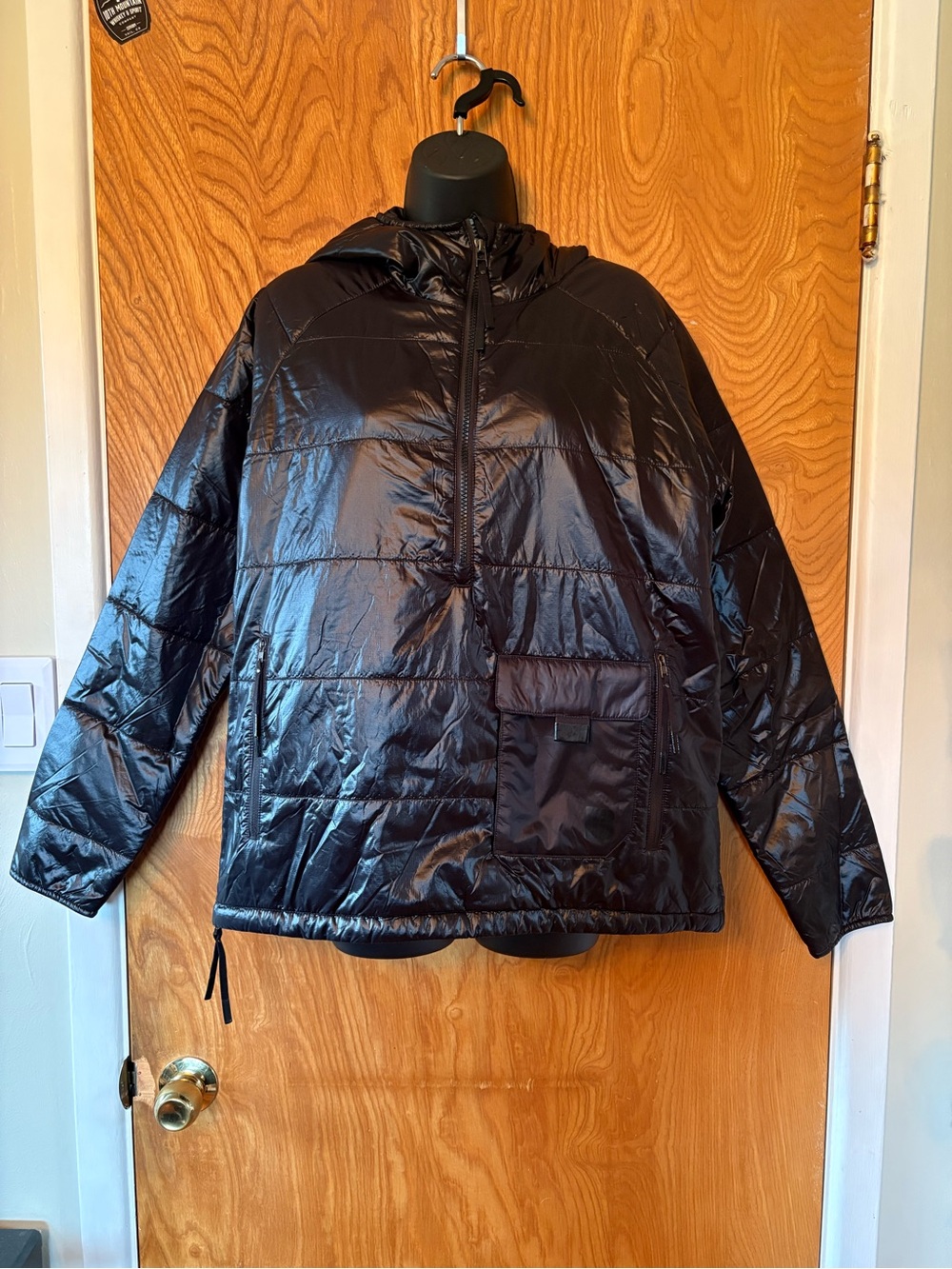 Black Burton Women’s Lightweight Quilted Hooded Pullover Ski/Snowboard Jacket